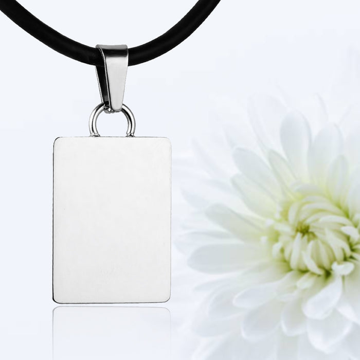 Sterling silver fingerprint pendant - Rectangle