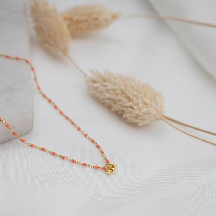 Sterling Silver Gold Vermeil Enamel Necklace