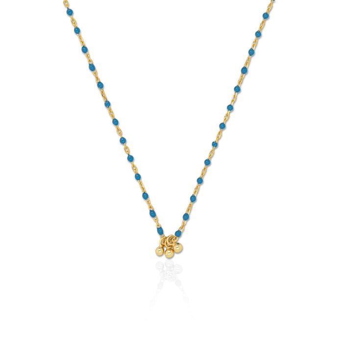 Sterling Silver Gold Vermeil Enamel Necklace