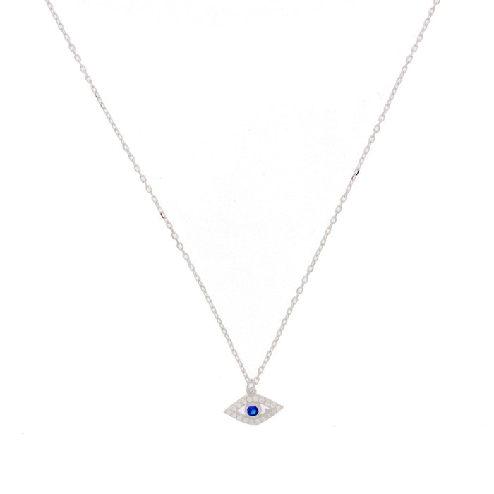Sterling Silver Gold Vermeil Evil Eye Necklace