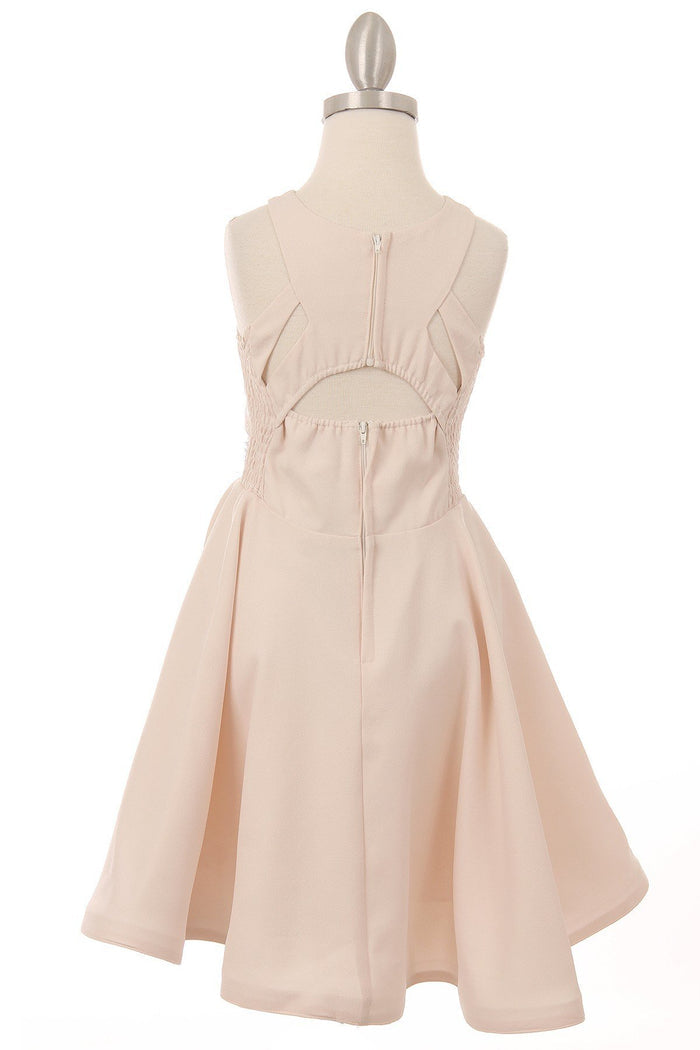 Stretch Fitted Satin Girl Party Dress by Cinderella Couture USA AS5071