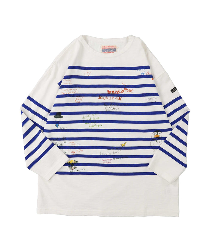 Striped Scribble L/S Tee(LADIES)