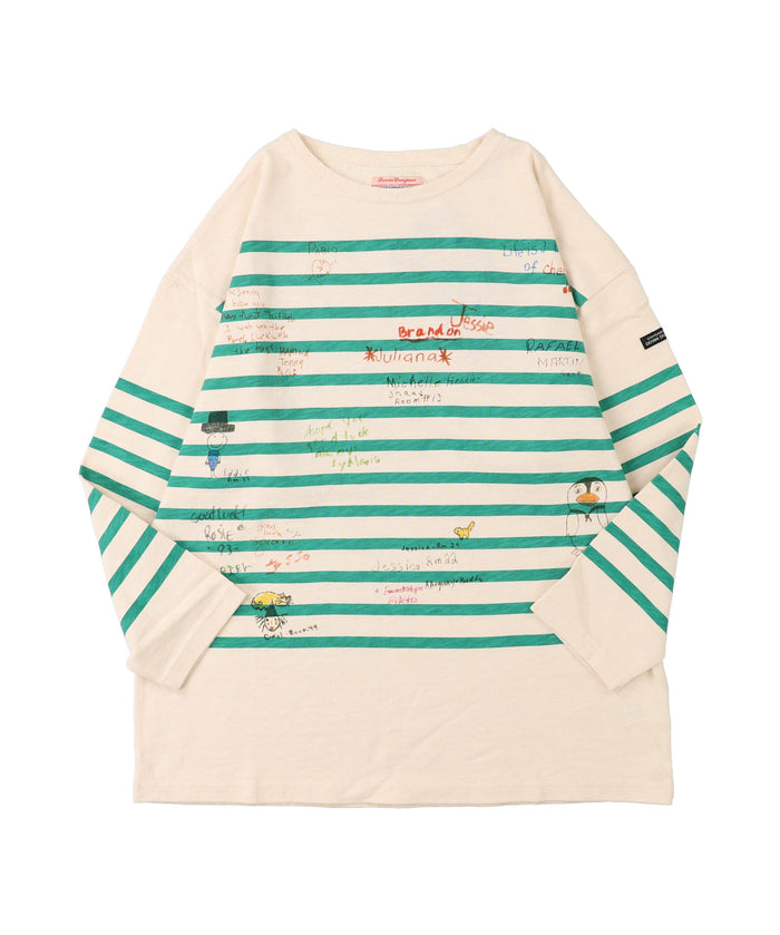 Striped Scribble L/S Tee(LADIES)