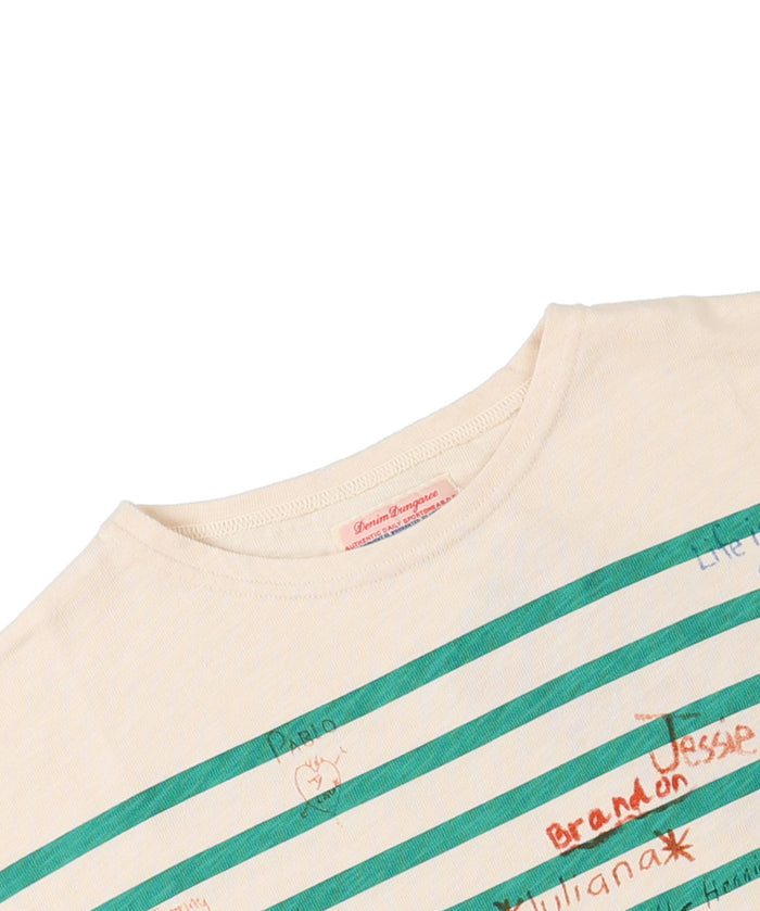 Striped Scribble L/S Tee(LADIES)