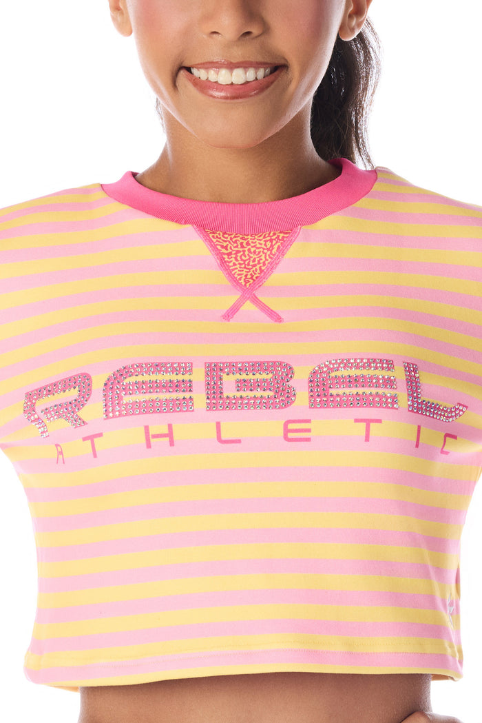 Sunset Crew Cropped Tee in Sorbet