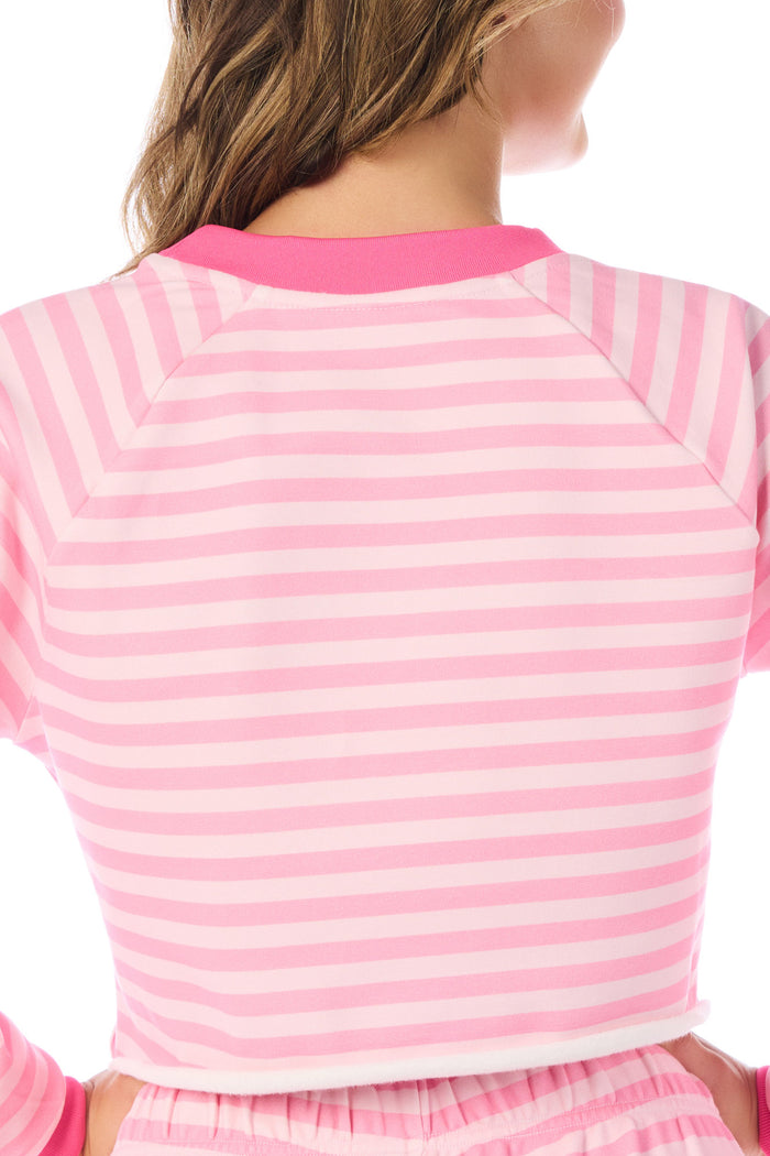 Sunset Crew Pullover in Pink Skies