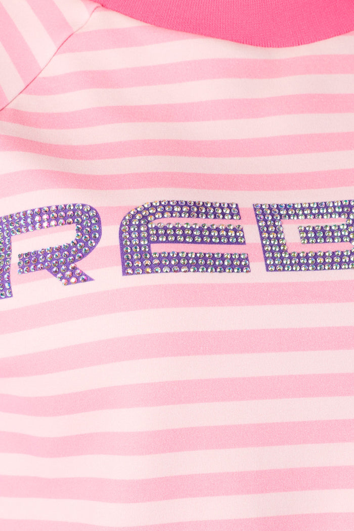 Sunset Crew Pullover in Pink Skies