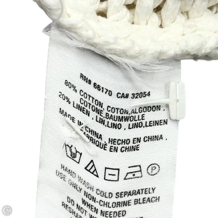 Sweater Short Sleeve By Moth In White, Size: Xs