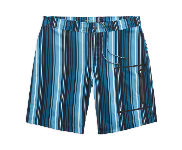 Wave Runner Cabana Stripe | Front view of Board Short in Wave Runner Cabana Stripe