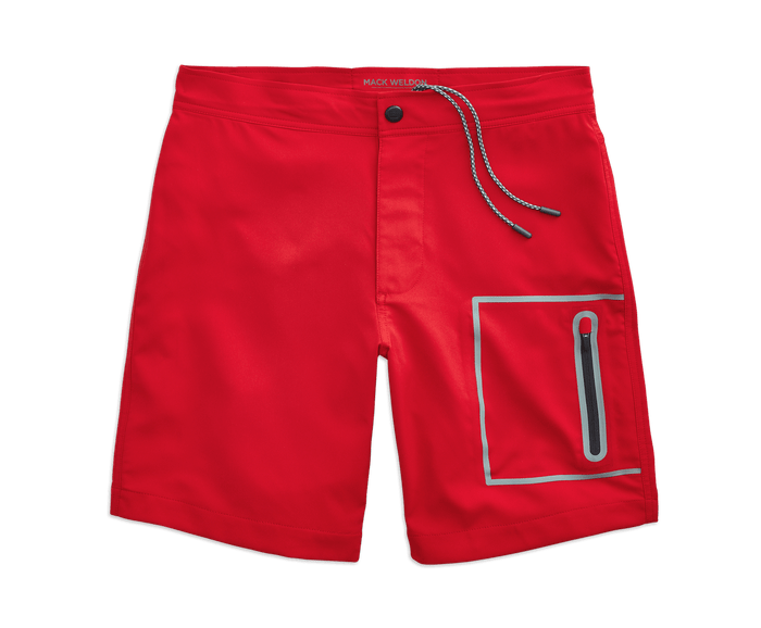 No Fear Red | Front view of Board Short in No Fear Red