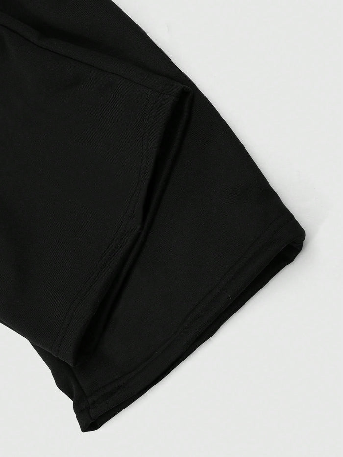 SXV Asymmetric Print Straight Leg Sweatpants