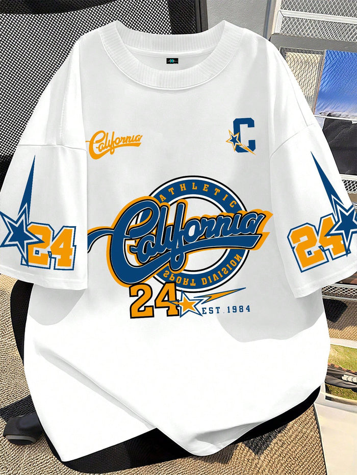 SXV 'California 24 est 1984’ Printed Cool Aesthetic Oversized Baggy T-shirt