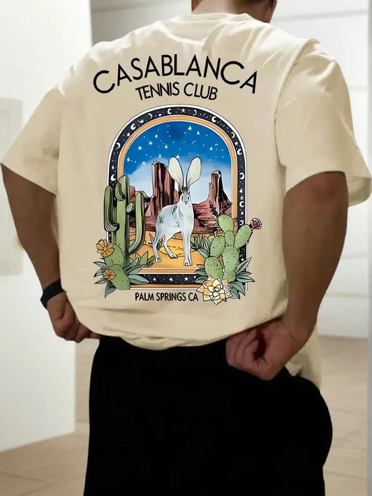 SXV 'casablanca’ Printed Cool Aesthetic Oversized Baggy T-shirt