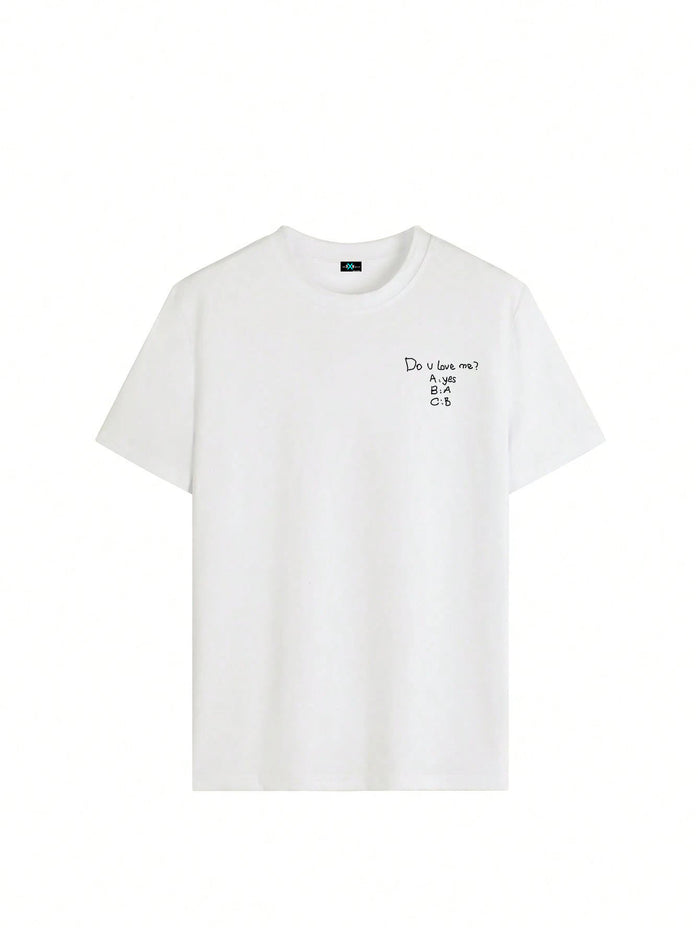 SXV DO YOU LOVE MELadies' Spring And Summer New Letter Daily Casual Round Neck Short Sleeved T-Shirt