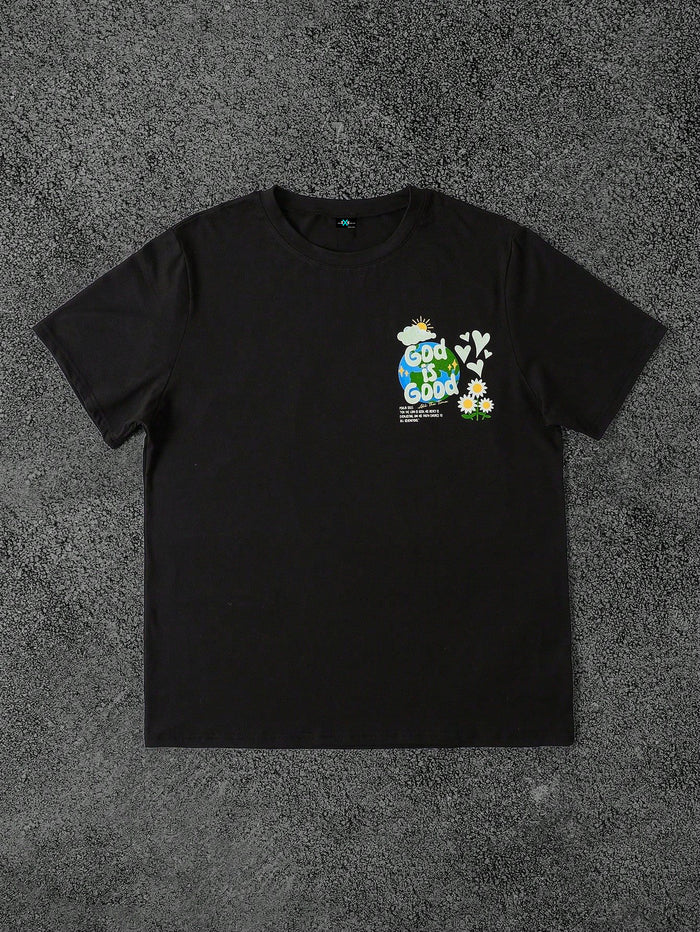 SXV 'God is good’ Printed Cool Aesthetic Oversized Baggy T-shirt