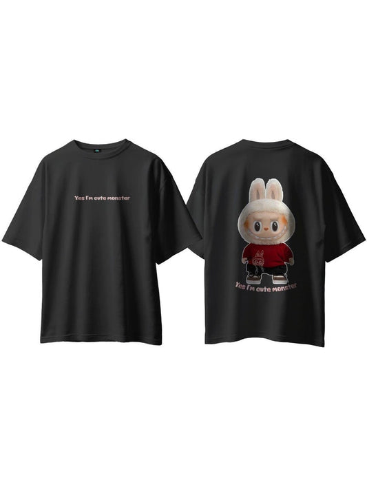 SXV 'LABUBU’ Printed Cool Aesthetic Oversized Baggy T-shirt
