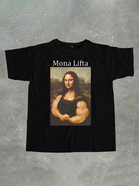 SXV 'MONA LIFTA’ Printed Cool Aesthetic Oversized Baggy T-shirt