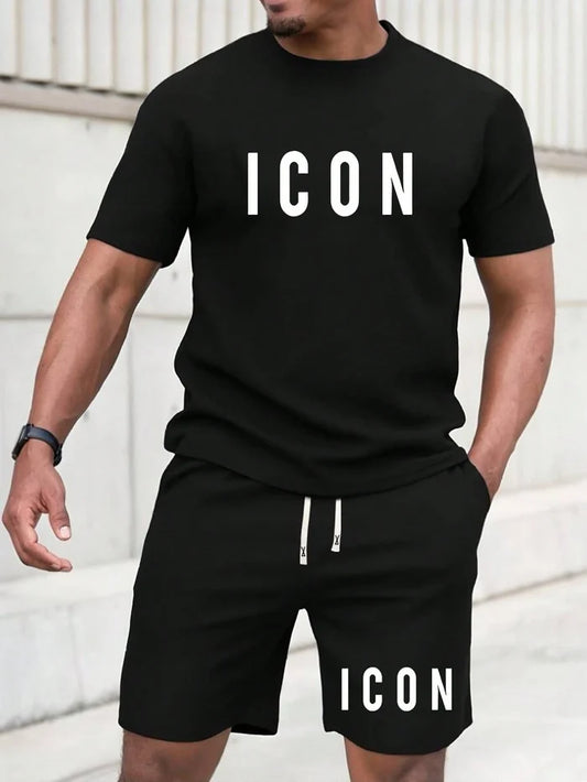 SXV Set Men Summer Short Sleeve T-Shirt And Shorts Set