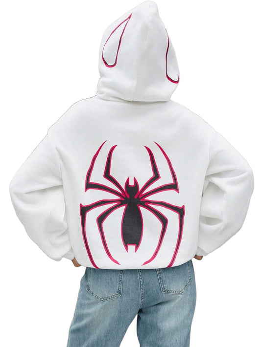 SXV 'Spider’ Printed Cool Aesthetic Sweatshirt Hoodie