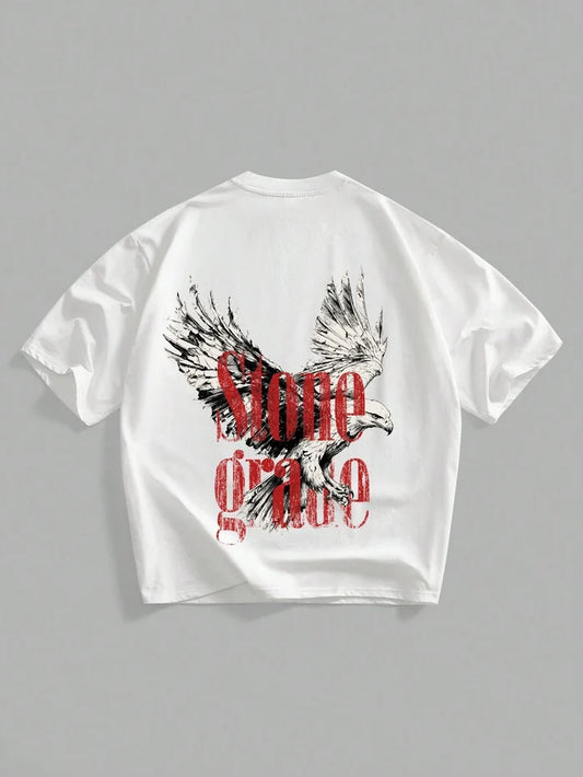 SXV 'Stone grade’ Printed Cool Aesthetic Oversized Baggy T-shirt