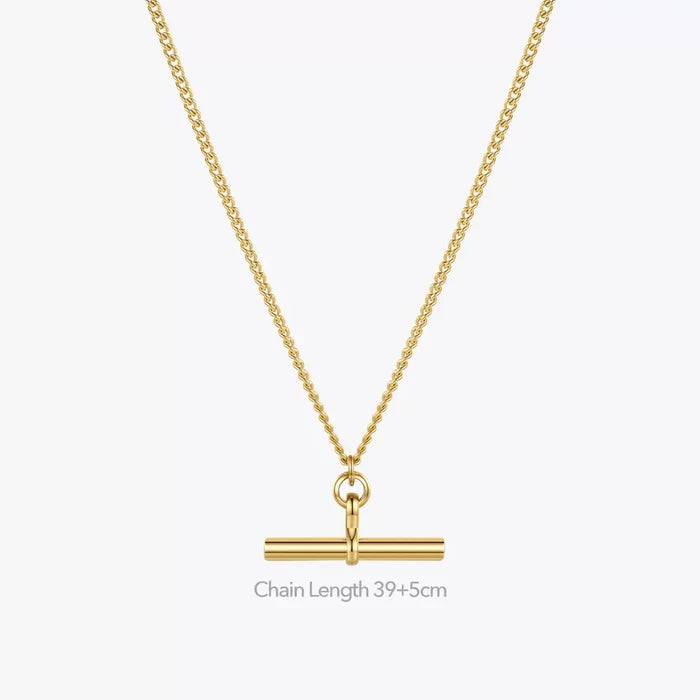 Tamara Silver T Bar Pendant Necklace