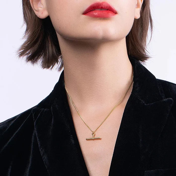 Tamara Silver T Bar Pendant Necklace