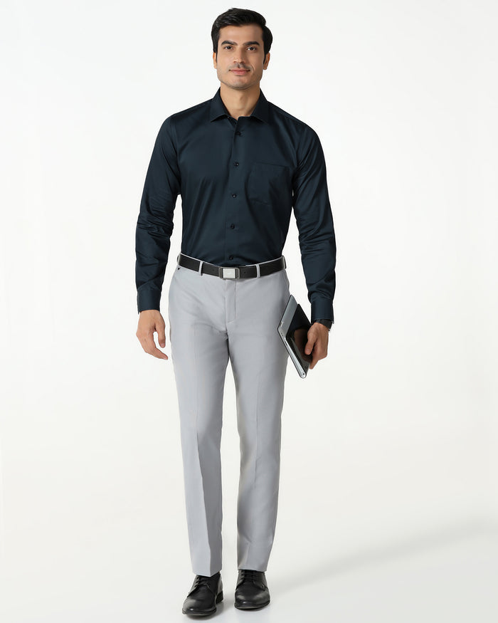 Teal Solid Shirt - Roger