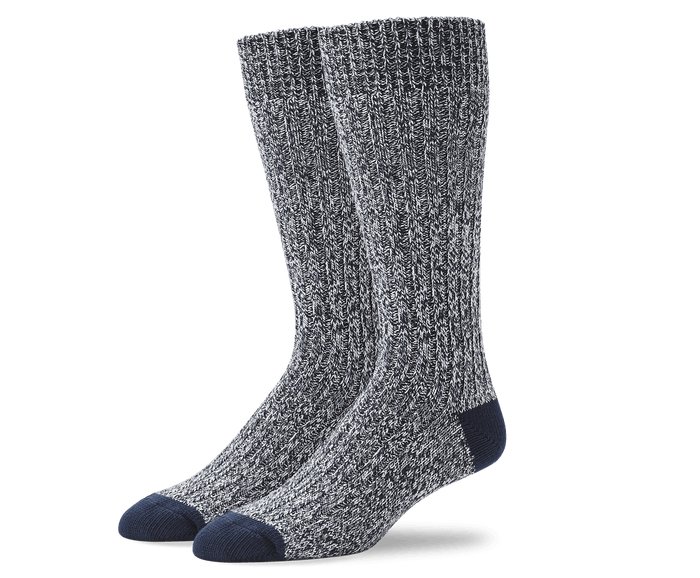 Navy Marl | Front view of Tech Boot Sock in Navy Marl