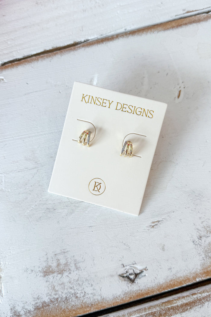 Teddy Triple Earring, earring, earrings, dallas boutique, adeline boutique, boutique, jewelry, accessory, accessories