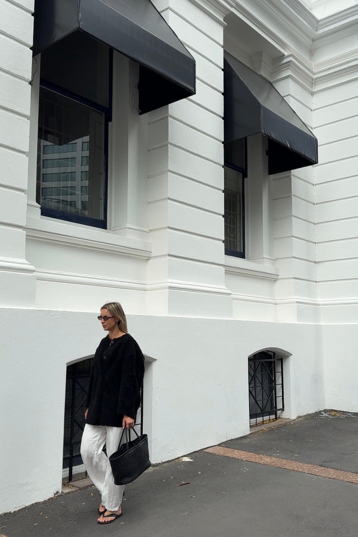 Teddy Wool Coat Black