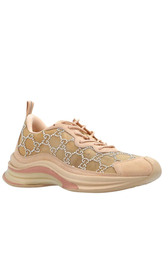 Gucci Tela GG Crystal Mesh Runner Sneakers - Runway Catalog