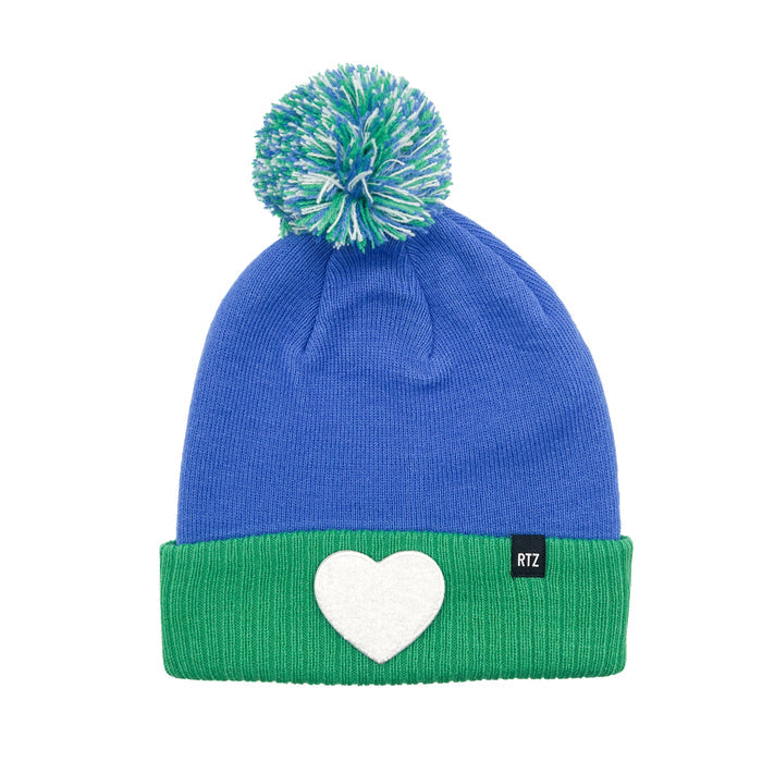 Cobalt & Spearmint / Small (6M-12M) / White Heart