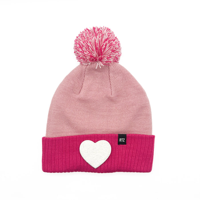Pink & Hot Pink / Small (6M-12M) / White Heart