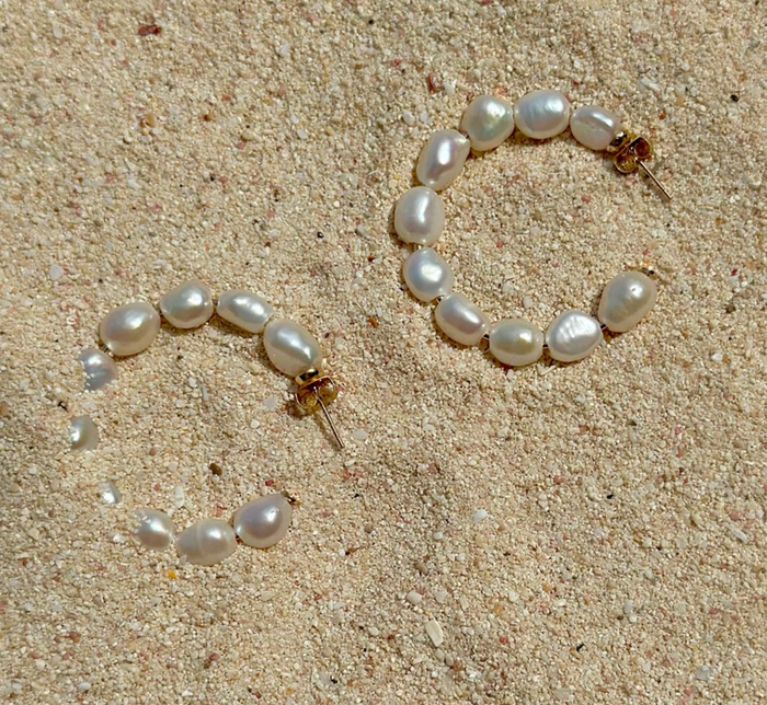 The Deep Pearl Hoops