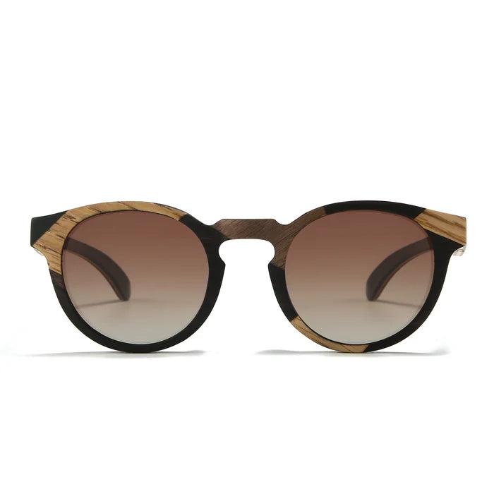 THE DRIFTER - Sunglasses l Maple and Ebony Wooden Sunglasses l Brown Graduated Polarised Lens