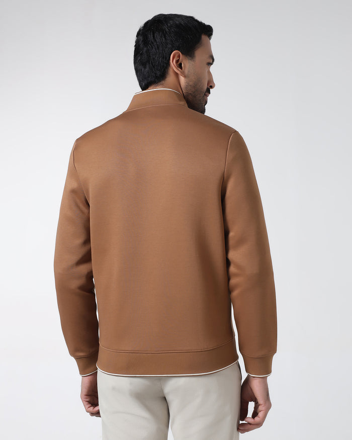 Tobacco Brown Solid Sweatshirt - Morgo