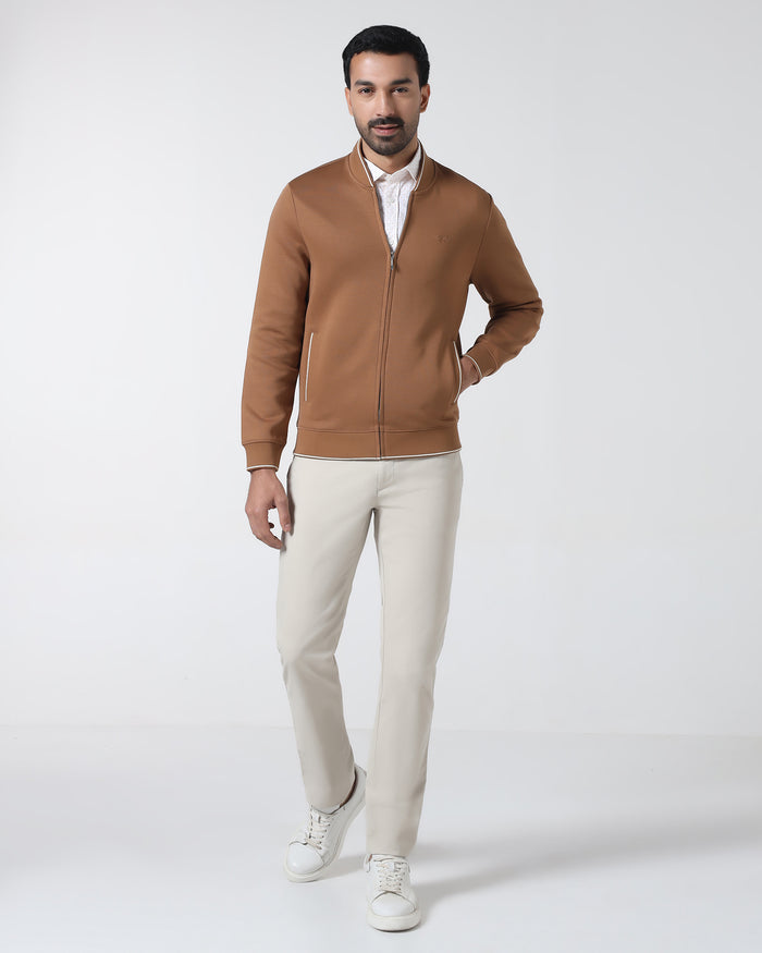 Tobacco Brown Solid Sweatshirt - Morgo