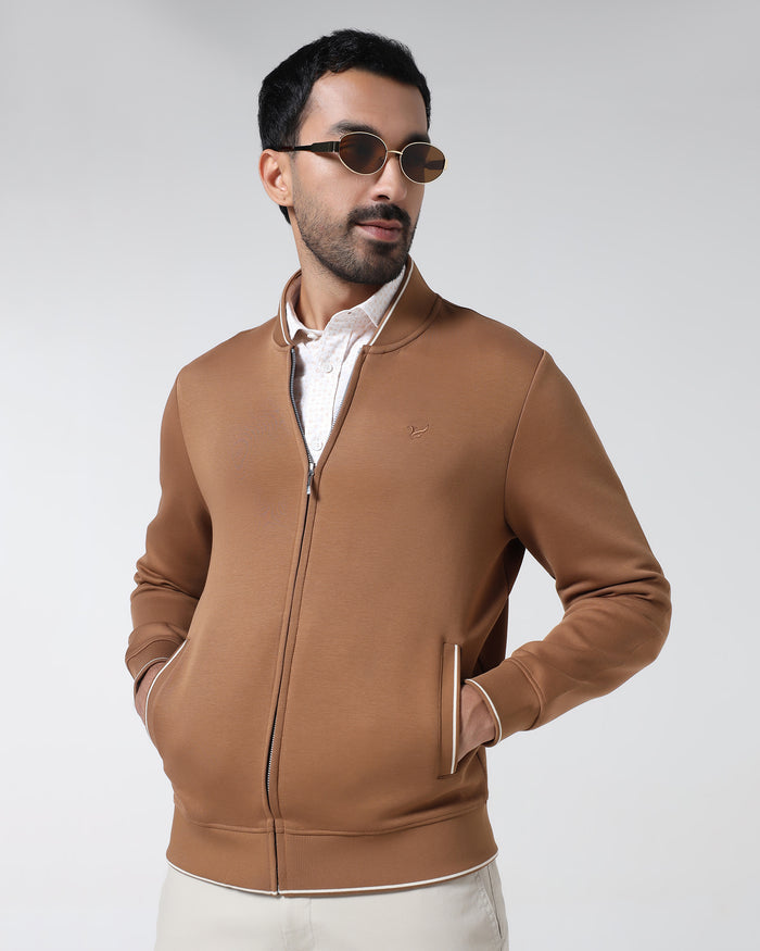 Tobacco Brown Solid Sweatshirt - Morgo