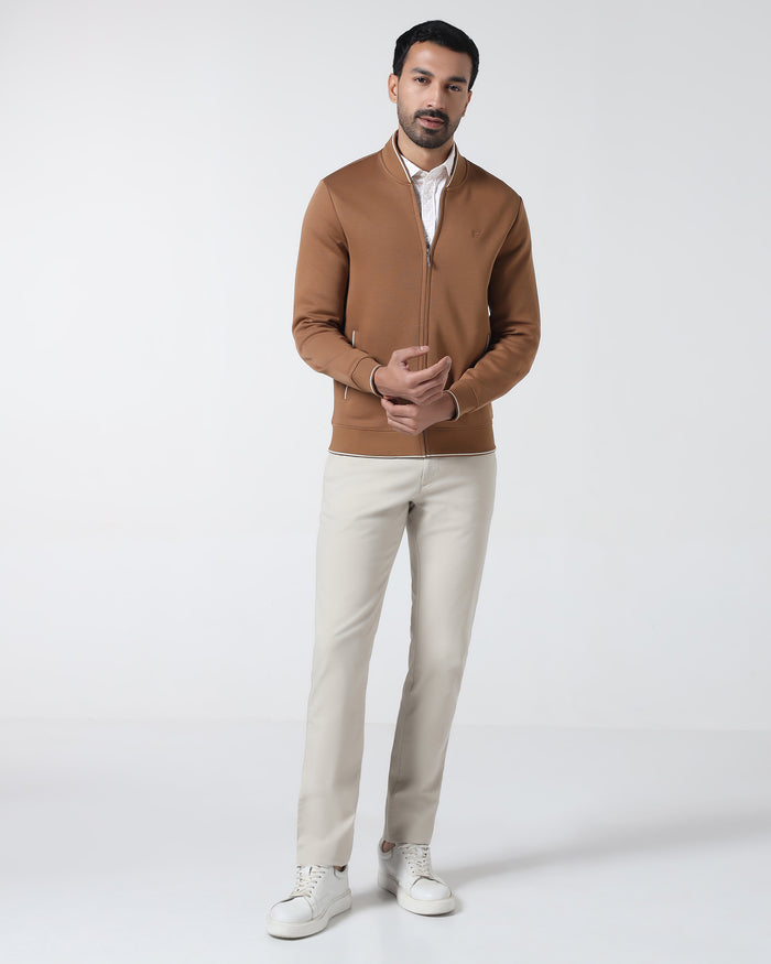 Tobacco Brown Solid Sweatshirt - Morgo