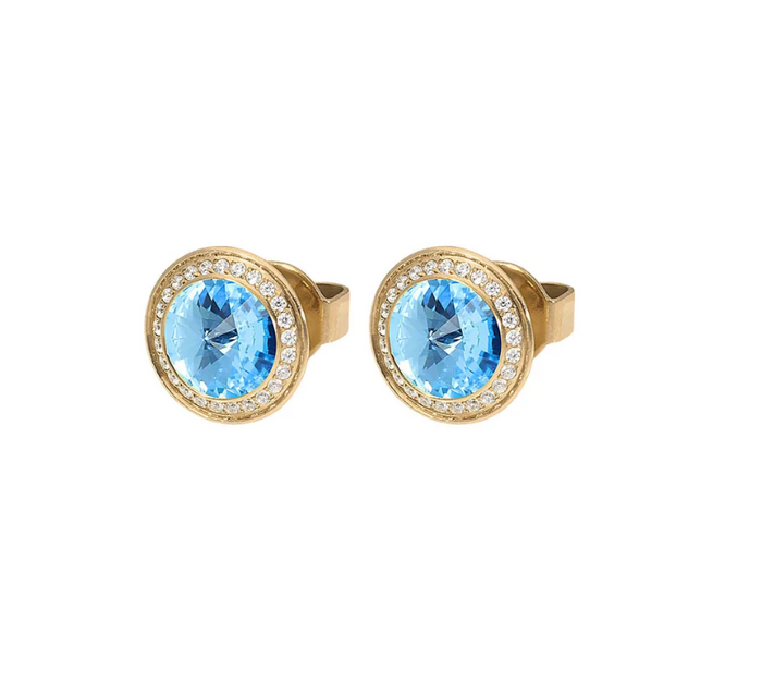 Gold with Aquamarine