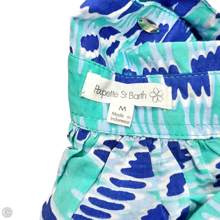 Top Short Sleeve By Poupette St Barth In Blue & Green, Size: M
