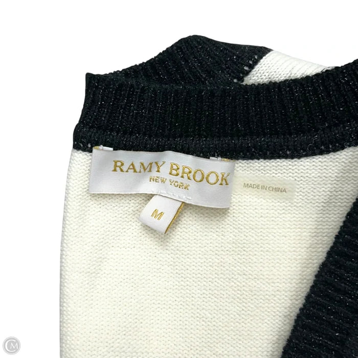 Top Short Sleeve By Ramy Brook In Black & Cream, Size: M