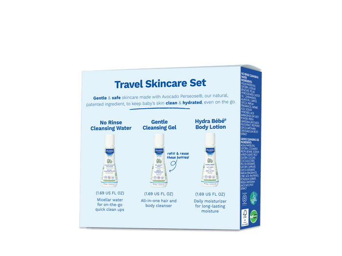 Mustela USA | Travel Skincare Set Gift box Back