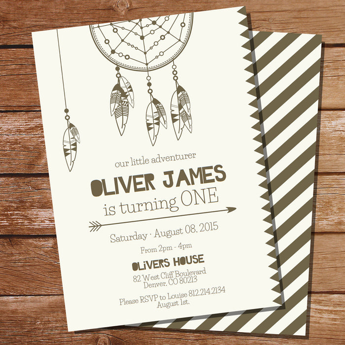 Tribal Birthday Party Invitations