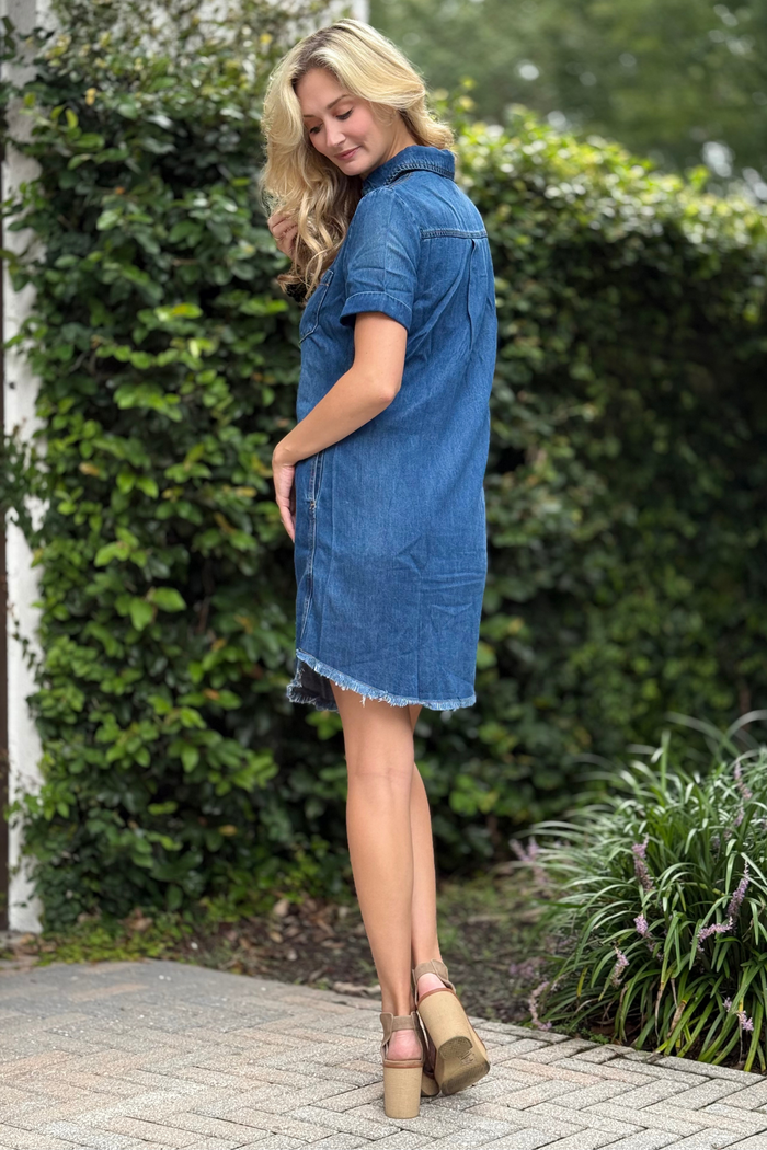 TRIBAL Bluebliss Lyocell Shirt Dress