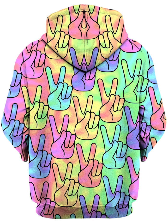 Trippy Peace Signs Unisex Zip-Up Hoodie Sartoris Art Epic Hoodie