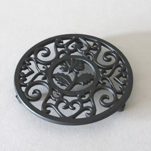 Trivet Pair, Black Cast Iron Design