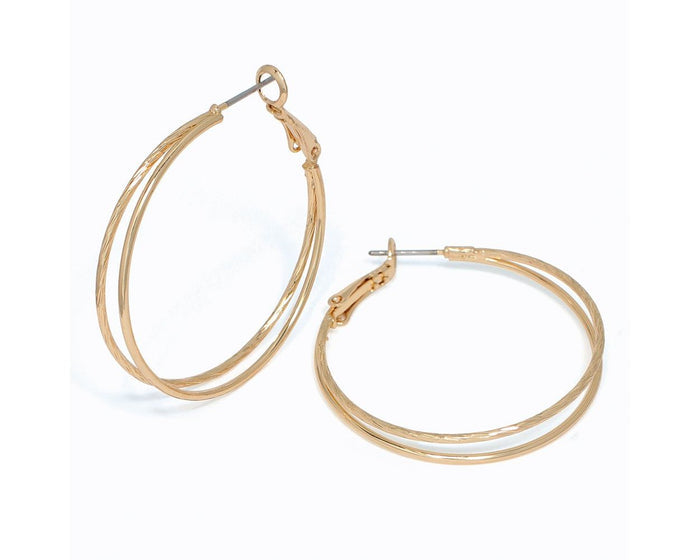 Two Strand Hoop Earrings