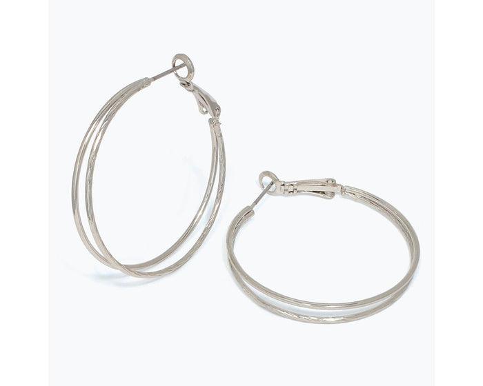 Two Strand Hoop Earrings