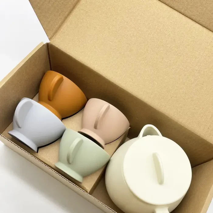 Unbreakable Tea Set, Silicone 12 piece set